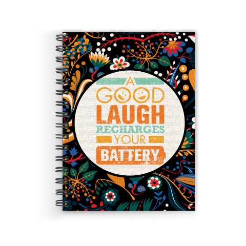 Crafty Worth good laugh recharges , Wire Bound Spiral Printed unruled notebook a4 size Pages :160 (Size :A5)