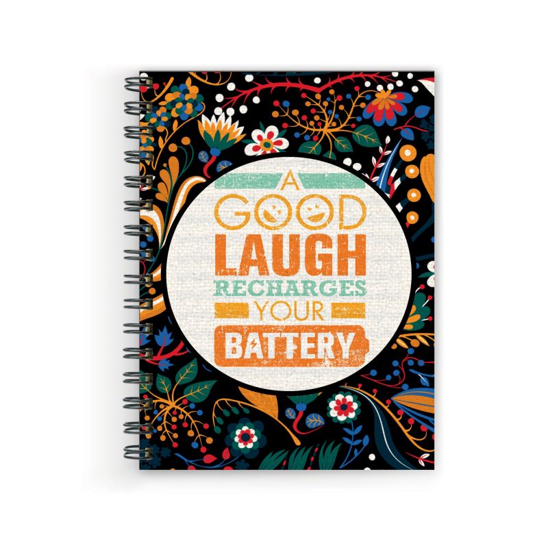 Crafty Worth good laugh recharges , Wire Bound Spiral Printed unruled notebook a4 size Pages :160 (Size :A5)