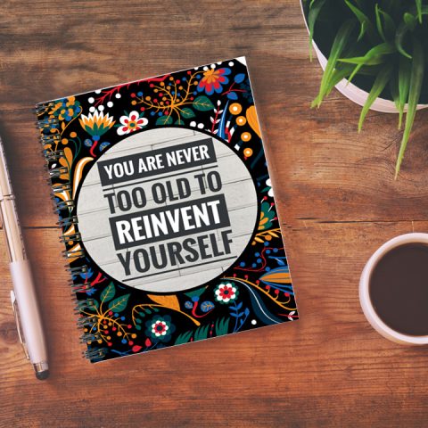 Crafty Worth you are never too old , Wire Bound Spiral Printed unruled notebook a5 Pages :160 (Size :A5) - alternate view