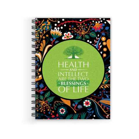 Crafty Worth health and intellect , Wire Bound Spiral Printed unruled mi notebook air laptop 13.3 Pages :160 (Size :A5)