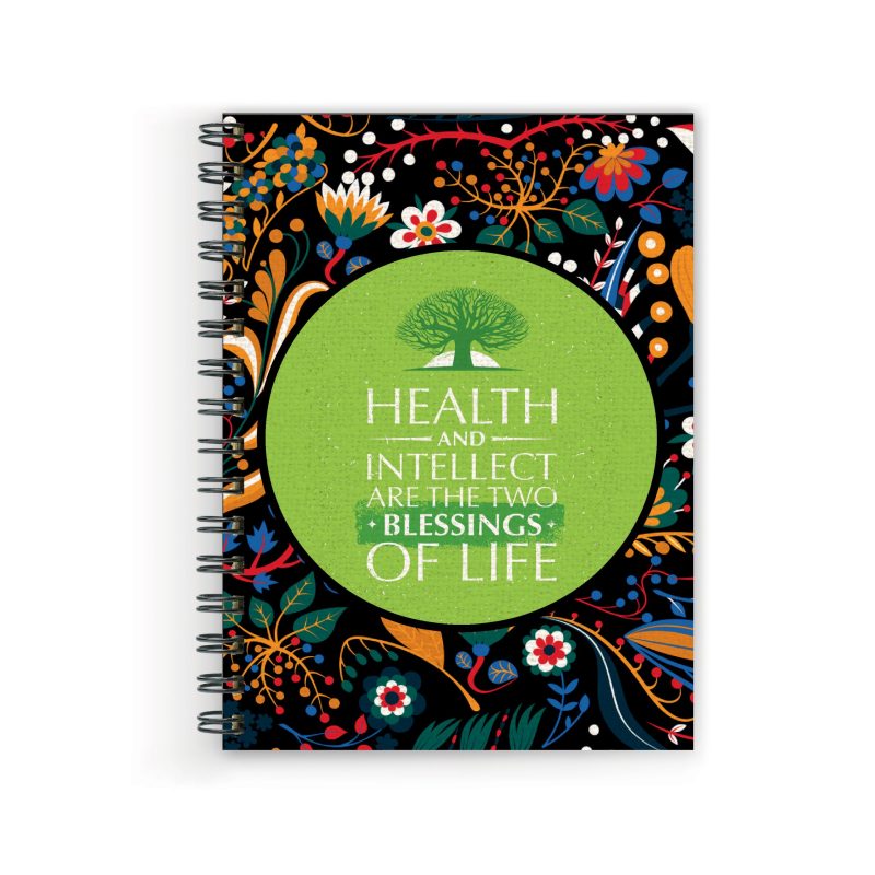 Crafty Worth health and intellect , Wire Bound Spiral Printed unruled mi notebook air laptop 13.3 Pages :160 (Size :A5)