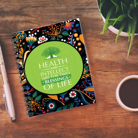 Crafty Worth health and intellect , Wire Bound Spiral Printed unruled mi notebook air laptop 13.3 Pages :160 (Size :A5) - alternate view