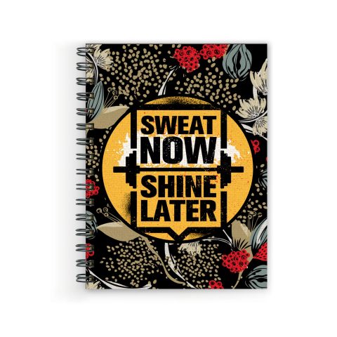 Crafty Worth Sweat now , Wire Bound Spiral Printed unruled spiral binding notebook a4 Pages :160 (Size :A5)