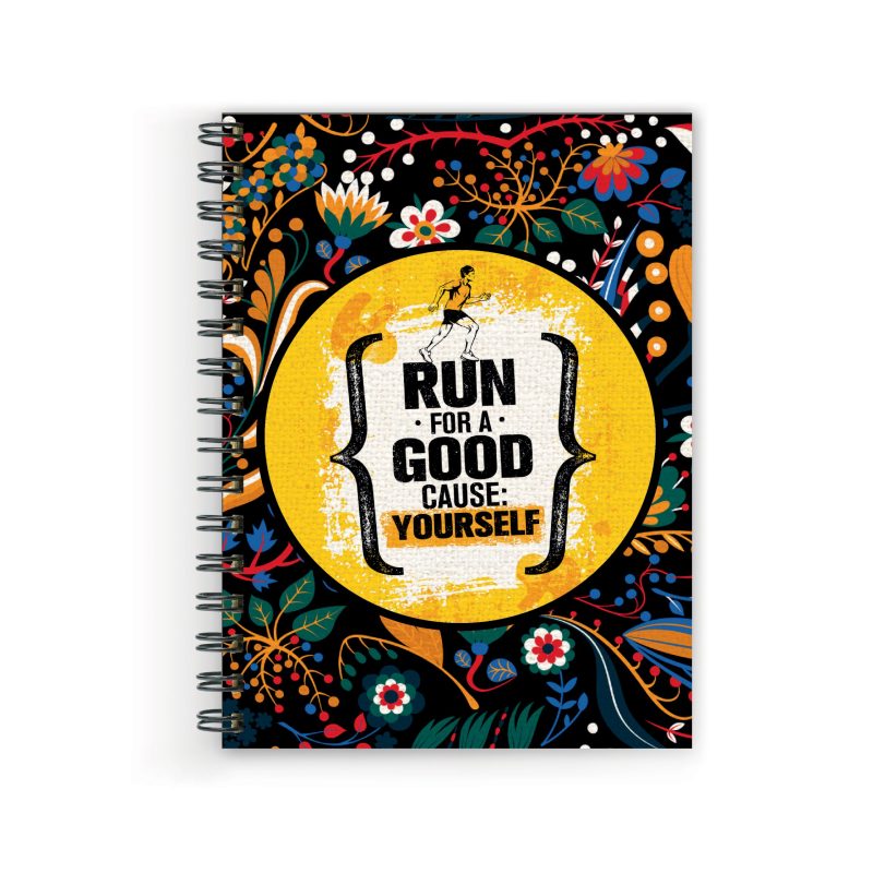 Crafty Worth run for a good cause Wire Bound Spiral Printed unruled diary for notes Pages :160 (Size :A5)