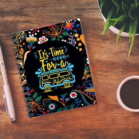 Crafty Worth its time for a , Wire Bound Spiral Printed unruled notebook b5 Pages :160 (Size :A5) - alternate view