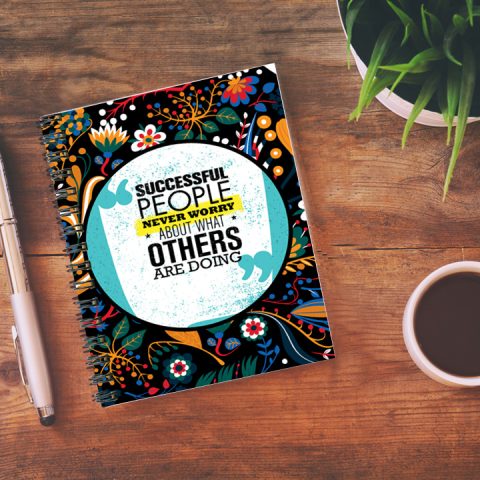 Crafty Worth successful people Wire Bound Spiral Printed unruled diary for gift Pages :160 (Size :A5) - alternate view