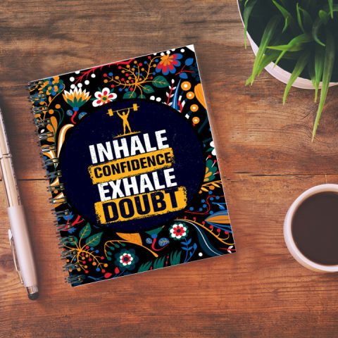 Crafty Worth inhale confidence , Wire Bound Spiral Printed unruled bose bookself speaker Pages :160 (Size :A5) - alternate view