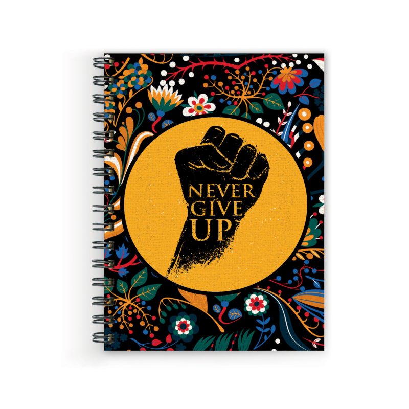 Crafty Worth never giv up , Wire Bound Spiral Printed unruled bose book Pages :160 (Size :A5)