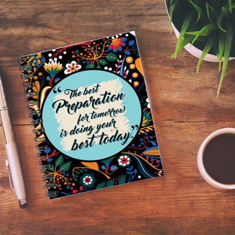 Crafty Worth the best preparation Wire Bound Spiral Printed unruled diary for boys stylish Pages :160 (Size :A5) - alternate view