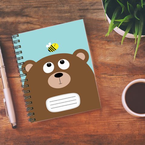 Crafty Worth mouse , Wire Bound Spiral Printed unruled note books c Pages :160 (Size :A5) - alternate view