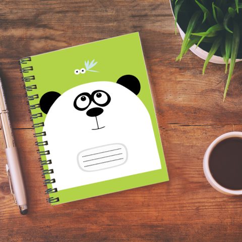 Crafty Worth with panda Wire Bound Spiral Printed unruled diary for doodling Pages :160 (Size :A5) - alternate view