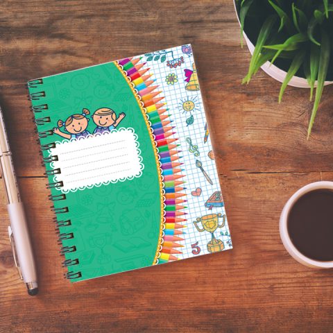 Crafty Worth kids , Wire Bound Spiral Printed unruled notebook dotted grid Pages :160 (Size :A5) - alternate view