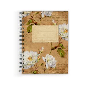 Crafty Worth A5 spiral drawing diary with vintage texture cover