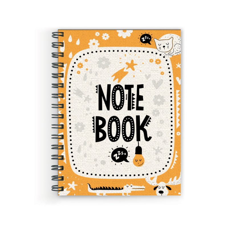 Crafty Worth Note book abstract , Wire Bound Spiral Printed unruled e note books Pages :160 (Size :A5)