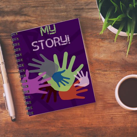 Crafty Worth My story , Wire Bound Spiral Printed unruled notebook for office Pages :160 (Size :A5) - alternate view