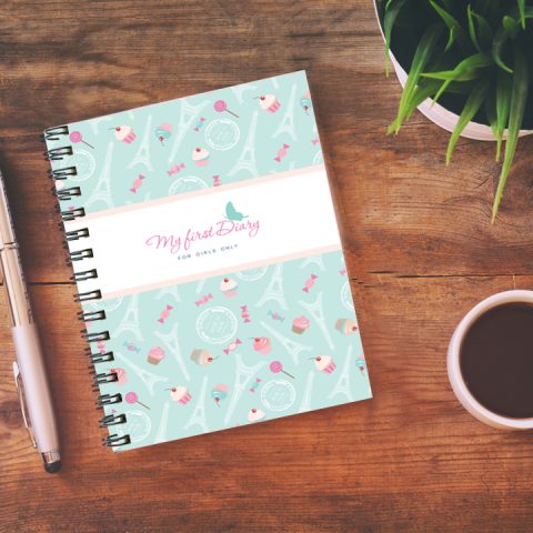Crafty Worth My first diary , Wire Bound Spiral Printed unruled note book hindi Pages :160 (Size :A5) - alternate view
