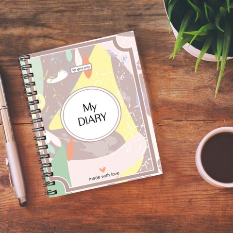 Crafty Worth my diary Wire Bound Spiral Printed unruled diary for executive Pages :160 (Size :A5) - alternate view