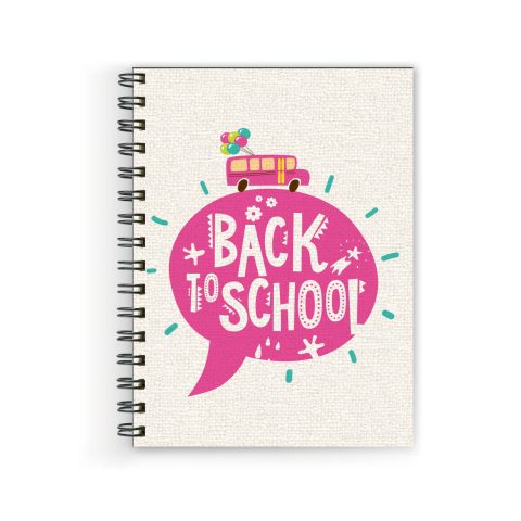 Crafty Worth back to school pink , Wire Bound Spiral Printed unruled notebook in plain paper Pages :160 (Size :A5)