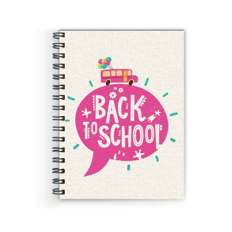Crafty Worth back to school pink , Wire Bound Spiral Printed unruled notebook in plain paper Pages :160 (Size :A5)