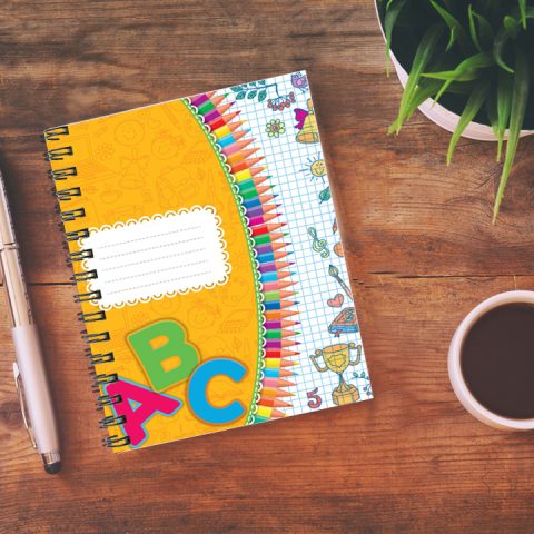 Crafty Worth ABCD , Wire Bound Spiral Printed unruled i note book Pages :160 (Size :A5) - alternate view