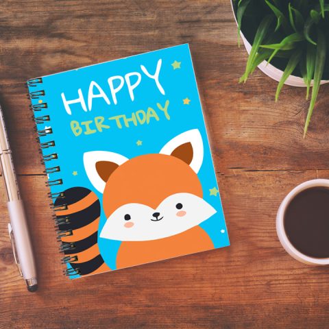 Crafty Worth Happy birthday , Wire Bound Spiral Printed unruled dairies notebook journal Pages :160 (Size :A5) - alternate view
