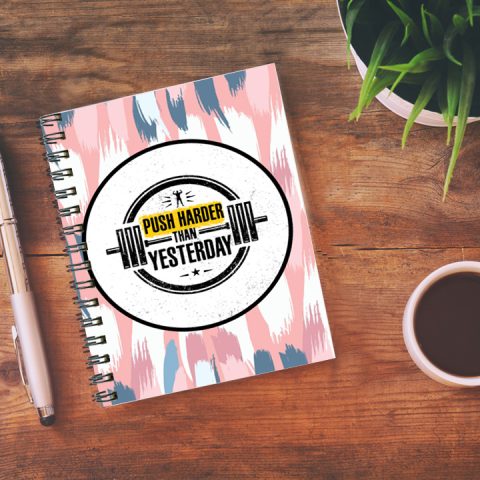 Crafty Worth push harder than Wire Bound Spiral Printed unruled diary for husband as a gift Pages :160 (Size :A5) - alternate view