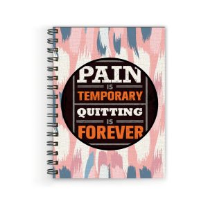 Crafty Worth A5 stylish diary with Pain Is Temporary cover