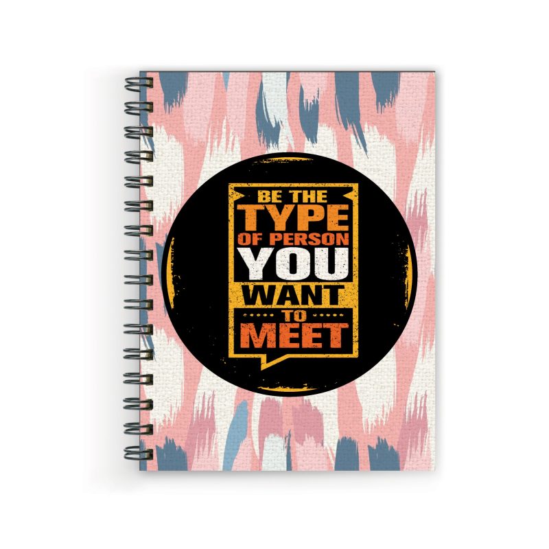 Crafty Worth be the type , Wire Bound Spiral Printed unruled notebook luxor Pages :160 (Size :A5)