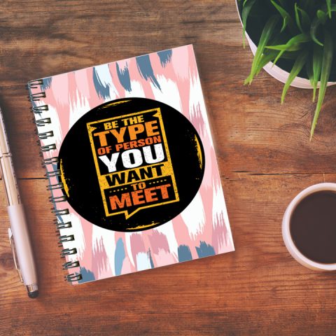 Crafty Worth be the type Wire Bound Spiral Printed unruled diary for girls stylish unicorn Pages :160 (Size :A5) - alternate view