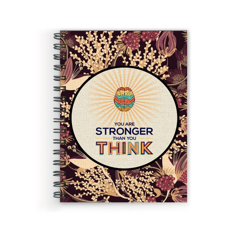 Crafty Worth you are stronger , Wire Bound Spiral Printed unruled notebook under 100 Pages :160 (Size :A5)