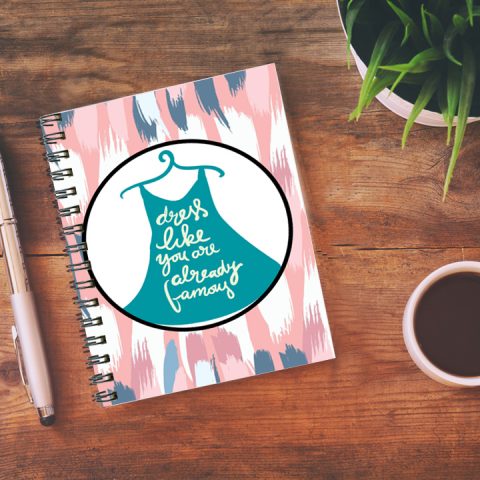 Crafty Worth dress like you are , Wire Bound Spiral Printed unruled notebook measuring weight scale Pages :160 (Size :A5) - alternate view