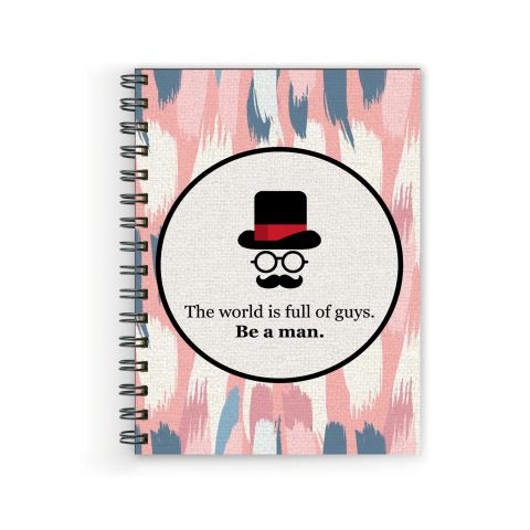 Crafty Worth the world is full of guys Wire Bound Spiral Printed unruled diary for kids boys Pages :160 (Size :A5)