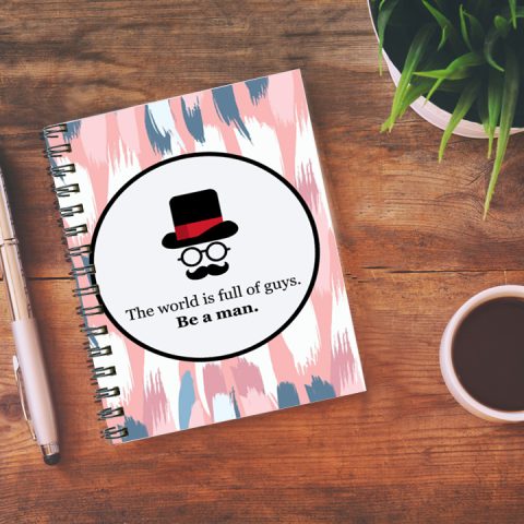 Crafty Worth the world is full of guys Wire Bound Spiral Printed unruled diary for kids boys Pages :160 (Size :A5) - alternate view