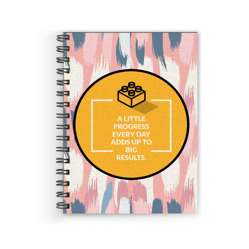 Crafty Worth a little progress , Wire Bound Spiral Printed unruled notebook nicholas sparks Pages :160 (Size :A5)