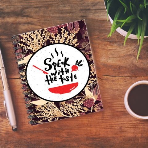 Crafty Worth speak with the taste , Wire Bound Spiral Printed unruled note book of unicorn under 300 Pages :160 (Size :A5) - alternate view