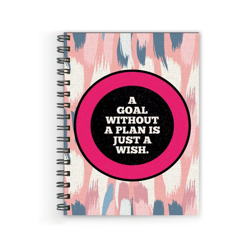 Crafty Worth a goal Wire Bound Spiral Printed unruled diary for kids boys with lock Pages :160 (Size :A5)