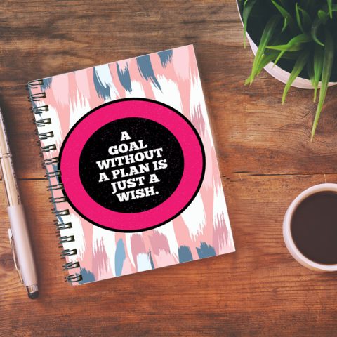 Crafty Worth a goal Wire Bound Spiral Printed unruled diary for kids boys with lock Pages :160 (Size :A5) - alternate view