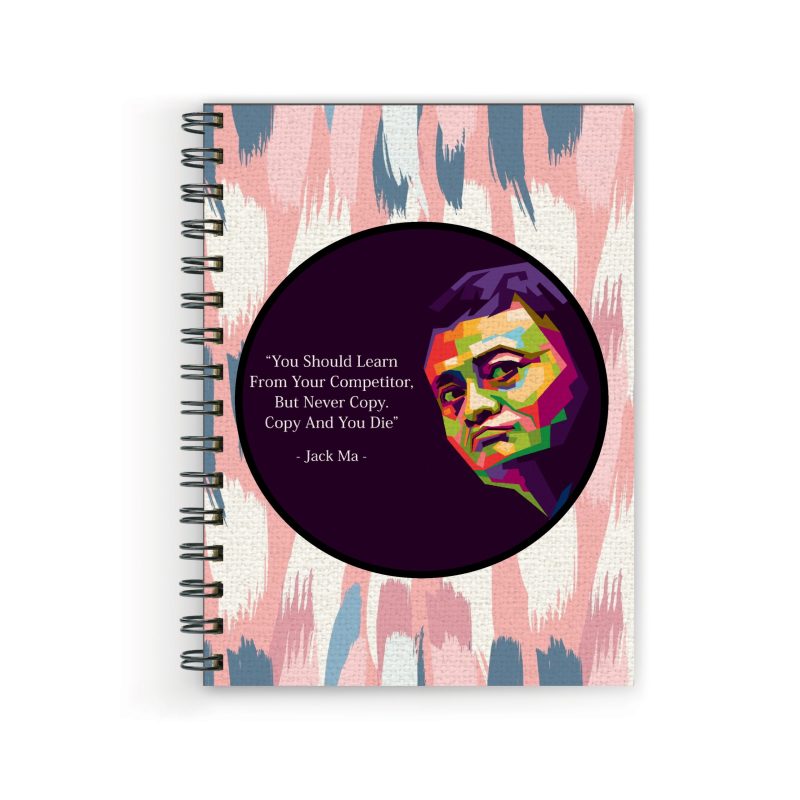 Crafty Worth you should learn jack ma Wire Bound Spiral Printed unruled diary for kids car Pages :160 (Size :A5)