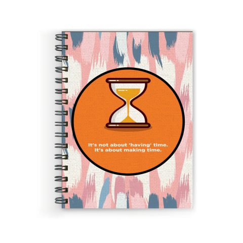 Crafty Worth its not about having , Wire Bound Spiral Printed unruled notebook pack Pages :160 (Size :A5)