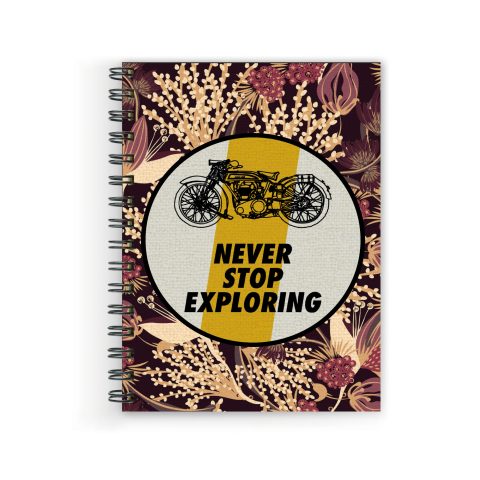 Crafty Worth never stop exploring Wire Bound Spiral Printed unruled diary for ladies Pages :160 (Size :A5)