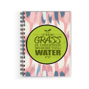 Crafty Worth A5 poetry diary with The Grass Is quote cover