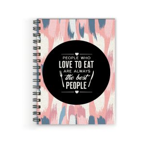 Crafty Worth A5 poems diary with People Who Love to Eat cover