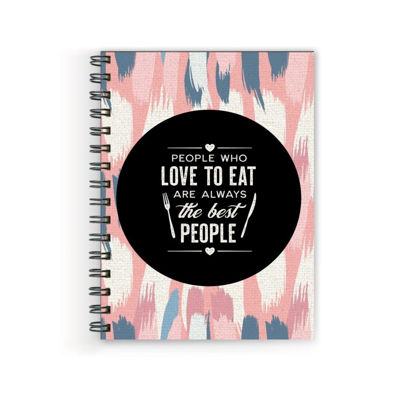 Crafty Worth people who love to eat , Wire Bound Spiral Printed unruled note book rough Pages :160 (Size :A5)