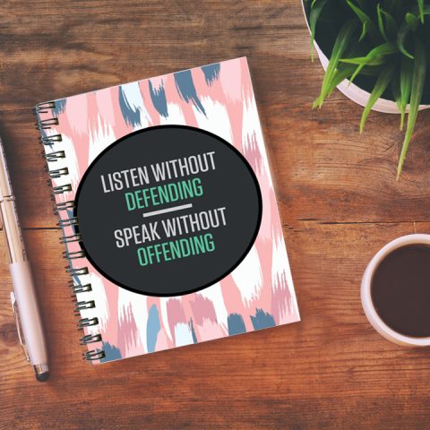 Crafty Worth listen without , Wire Bound Spiral Printed unruled notebook spiral Pages :160 (Size :A5) - alternate view