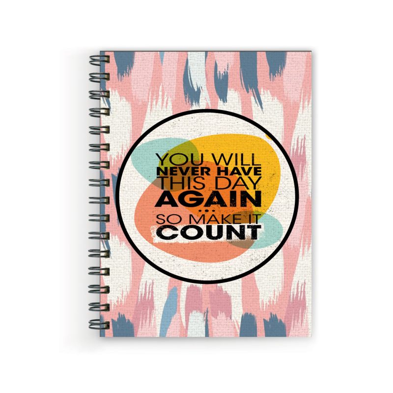 Crafty Worth you will never have , Wire Bound Spiral Printed unruled notebook spiral binding Pages :160 (Size :A5)