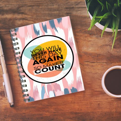Crafty Worth you will never have Wire Bound Spiral Printed unruled diary for pregnant women Pages :160 (Size :A5) - alternate view