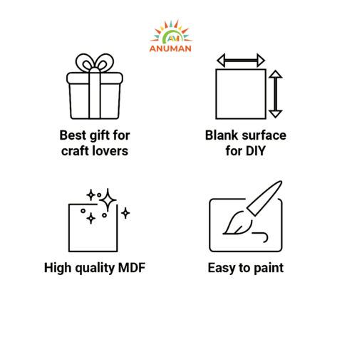 Crafty Worth DIY MDF Wood Sheet Round Craft Magnet – Plain MDF Fridge Magnet Blanks Cutouts for Painting Wooden Sheet Craft, Decoupage, Resin Art Work – 3mm – 3in Diameter Set of 10