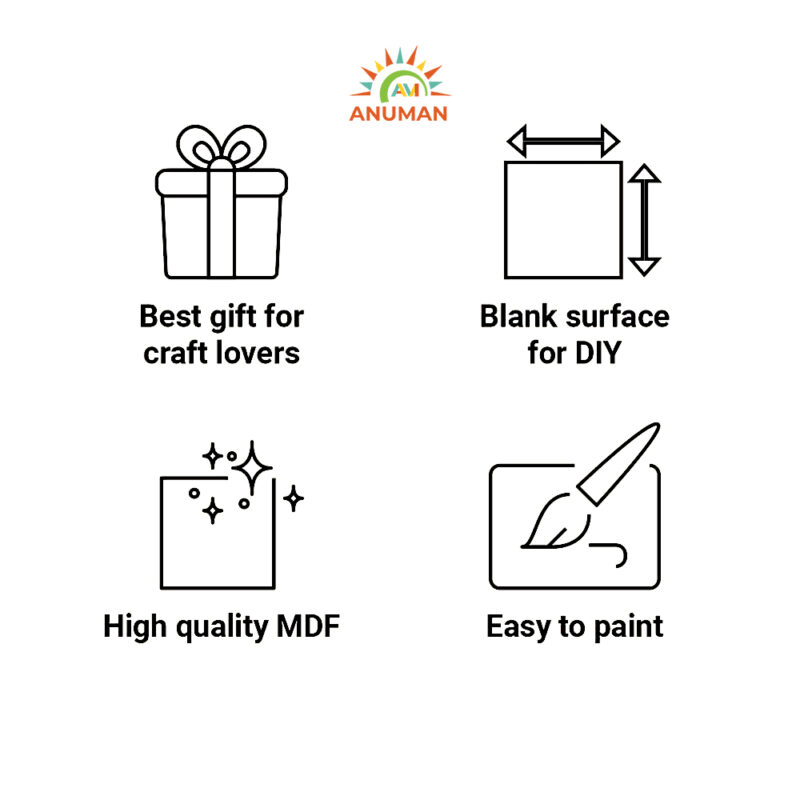 Round DIY MDF Fridge Magnet Blanks