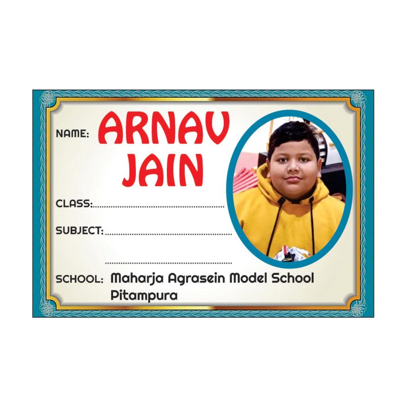 Personalized Photo School Notebook Labels