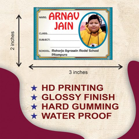 Crafty Worth Notebook Slip Image Printed Label Stickers & Name Tag (Made in India) (customised) 36 pcs, 3×2 IN - alternate view